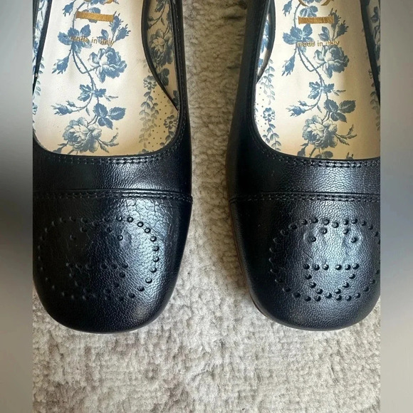 Gucci Hills Black Ballet Designer Flats, Interlocking G logo, size 9, pre-owned - Picture 5 of 10